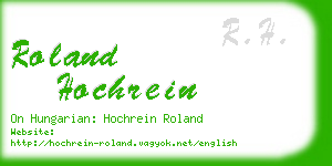 roland hochrein business card